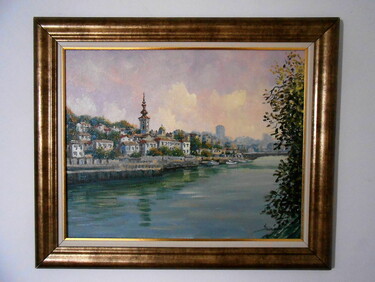 Belgrade from the Sava river 2 by Borko Šainović