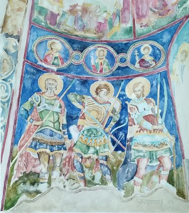 Manastir Manasija, Sveti ratnici by Petrović Radmila