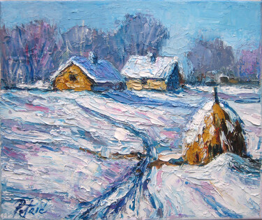 A farm under the snow by Petrić Gordan