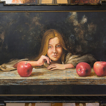 GIRL AND APPLES